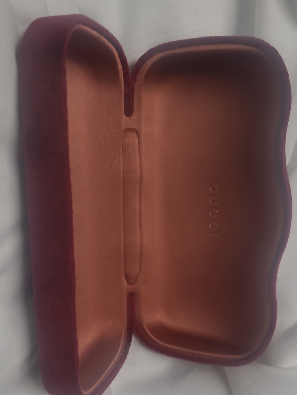 Gucci Velvet Sunglasses Case in Burgundy and Rose